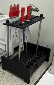 pH Probe Rack with 50ml and 15ml Centrifuge Tubes for Buffers and Washing