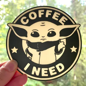 Little Yoda Coffee Mug Coaster