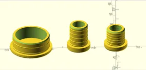Flexible Rohrendkappe / Flex Pipe End Cap / Anpassbares / Customizable OpenSCAD- Script