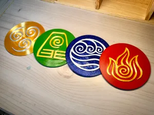 ATLA Avatar: The Last Airbender Element coasters