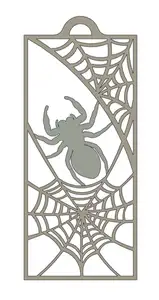 Jumping spider and heart shaped web bookmark