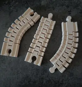 Flexible rails for IKEA LILLABO, BRIO, LIDL train track with male-male or male-female ends