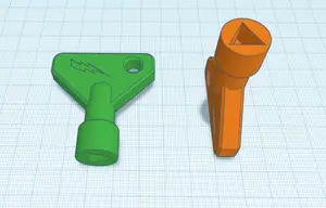 electric cabinet key (triangle)