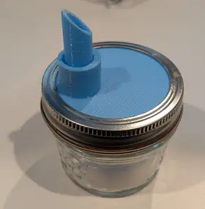 Sugar & Salt Measured Dispenser & Pourer - Also for Neti-Pot Solution - Mason Jar Lid