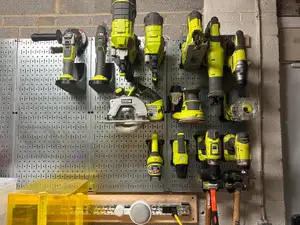 Ryobi Power Tool Pegboard Holders - Circular Saw, Oscillating Tool, Grinder