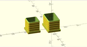Flexible Vierkantrohrendkappe / Flex Square Tube End Cap / Anpassbares / Customizable OpenSCAD- Script