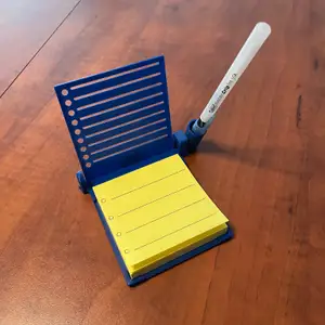 Sticky Note holder with stencil and pen holder