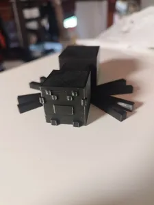 Articulated Minecraft spider keychain (Print-in-place)