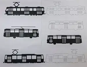 TRAM + TATRA + BUS Drawing template > Prague Czech Republic <