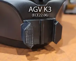 AGV K3 Chin Mount ECE22.06 2023+ Model (NOT K3 SV) for GoPro and Other Action Cameras