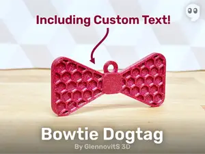 Customizable Bowtie Dogtag (For dogs with style!)