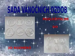 Set of Christmas decorations