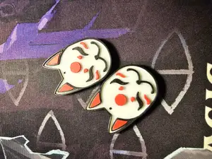 Kitsune Japanese Mask Earrings - AMS Version