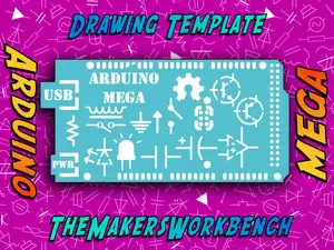 TMWB Arduino Mega Drawing Template - STL & DXF