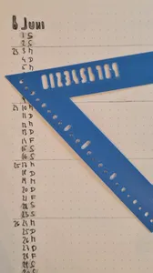 Bullet Journal Ruler, with figures stencil