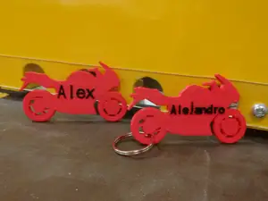 Customizable - Your name - motorbike - keychain
