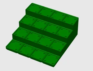 Gridfinitiy Base Stepped: Step Base Storage 4x4 for small Printers