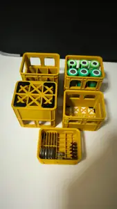 Customizable & stackable beer crate for batteries incl. button cells