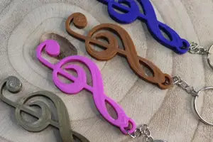 Treble clef keychain / Llavero clave de sol
