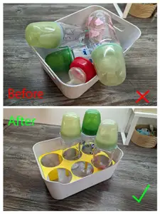 Baby bottle organizer for IKEA VARIERA box