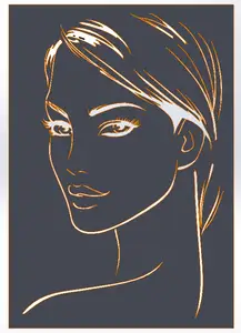 Girls Face Drawing Template