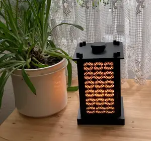Lamp #43 - Kumiko Hemp Leaf Shoji Lamp