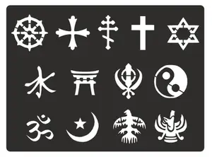 Religion symbols Drawing Template (fusion360)