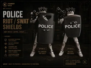 Dummy 13 Police SWAT/Riot Shields