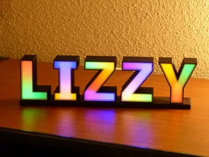 Glowing LED all alphabet letters and all numbers 6 cm high