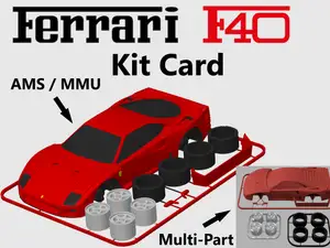 Ferrari F40 Kit Card