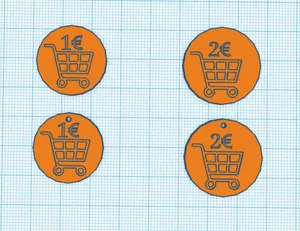 Euro Coin for shopping cart / trolley