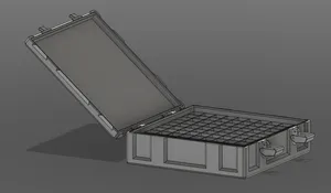9mm 100 Round No Hardware Latching Storage Box