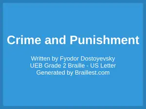 Crime and Punishment by Fyodor Dostoyevsky