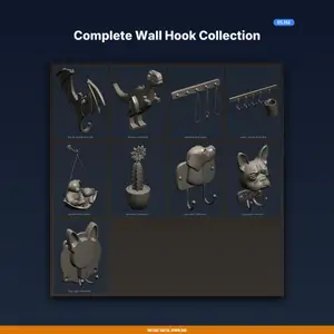 Complete Wall Hook Collection - 9-Model STL Bundle