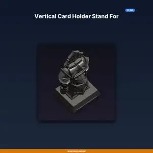 Vertical Card Holder Stand For Initiative Order, Holds 8 Cards, - 3D Printable STL File