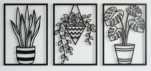 Minimalist Wall Art Collection | Plants & Line Art | No Supports