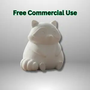 Cute Raccoon Desk Figure