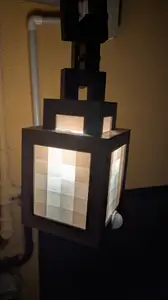 Minecraft lantern (improved with holder and tile-glass)