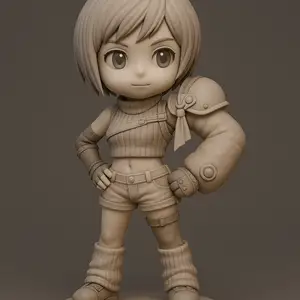 Yuffie Final Fantasy Chibi Style