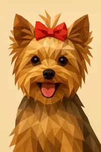 Nutka Low Poly Yorkshire Terrier Dog