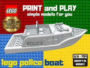 lego police boat