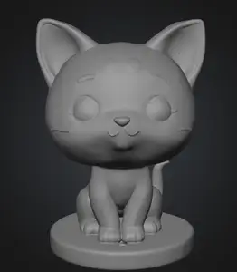 Chibi Cat Figur (Sitting Desk Pet)