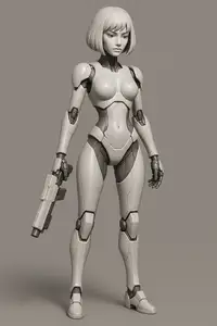 sci-fi girl warrior suit