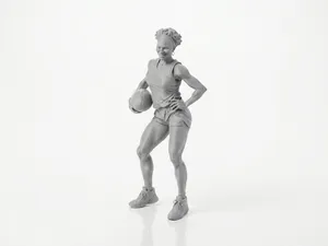 BBall Lady Basketball Player Female Figurine 3D Printable