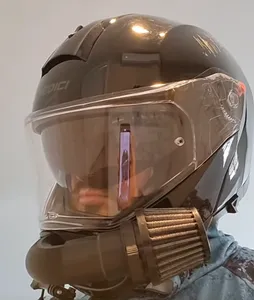 Turnaround fitting for Ocelot AF 1 pumper installed on SEDICI Systema II bike helmet
