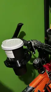 Bicycle handle bar bottle cage clamp adaptor to gyro cup holder