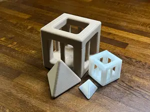 “Pyramid in Cube” Puzzle for Children (Child-Safe Design)