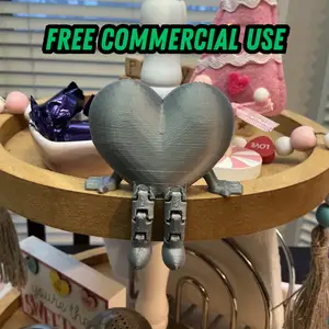 Articulated Heart Figure with Legs and Arms