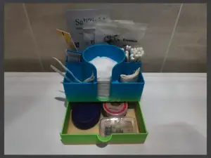 Stand for cotton pads, cotton swabs, and small items/Подставка для ватных дисков, ватных палочек, и мелочей