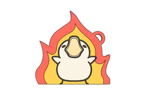 Angry duck keychain